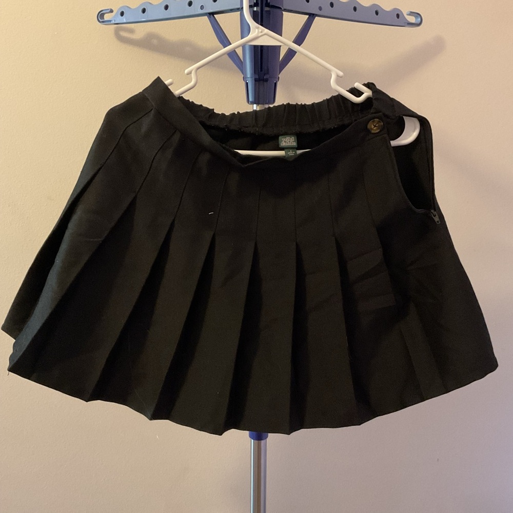 Wild Fable Black Pleated Skater Skirt